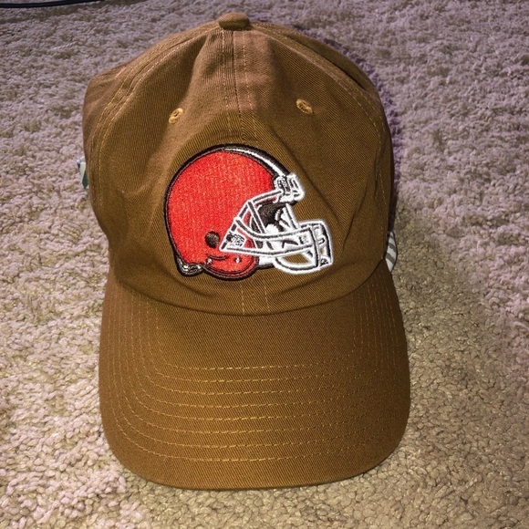 NFL Team Apparel Cleveland Browns Adjustable Hat OSFA Khaki - Picture 4 of 7